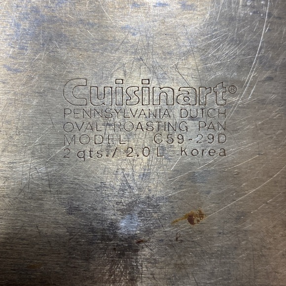 Cuisinart Pennsylvania Dutch Oval Roasting Pan 2 Qt C59-29D Stainless Steel - Picture 15 of 17